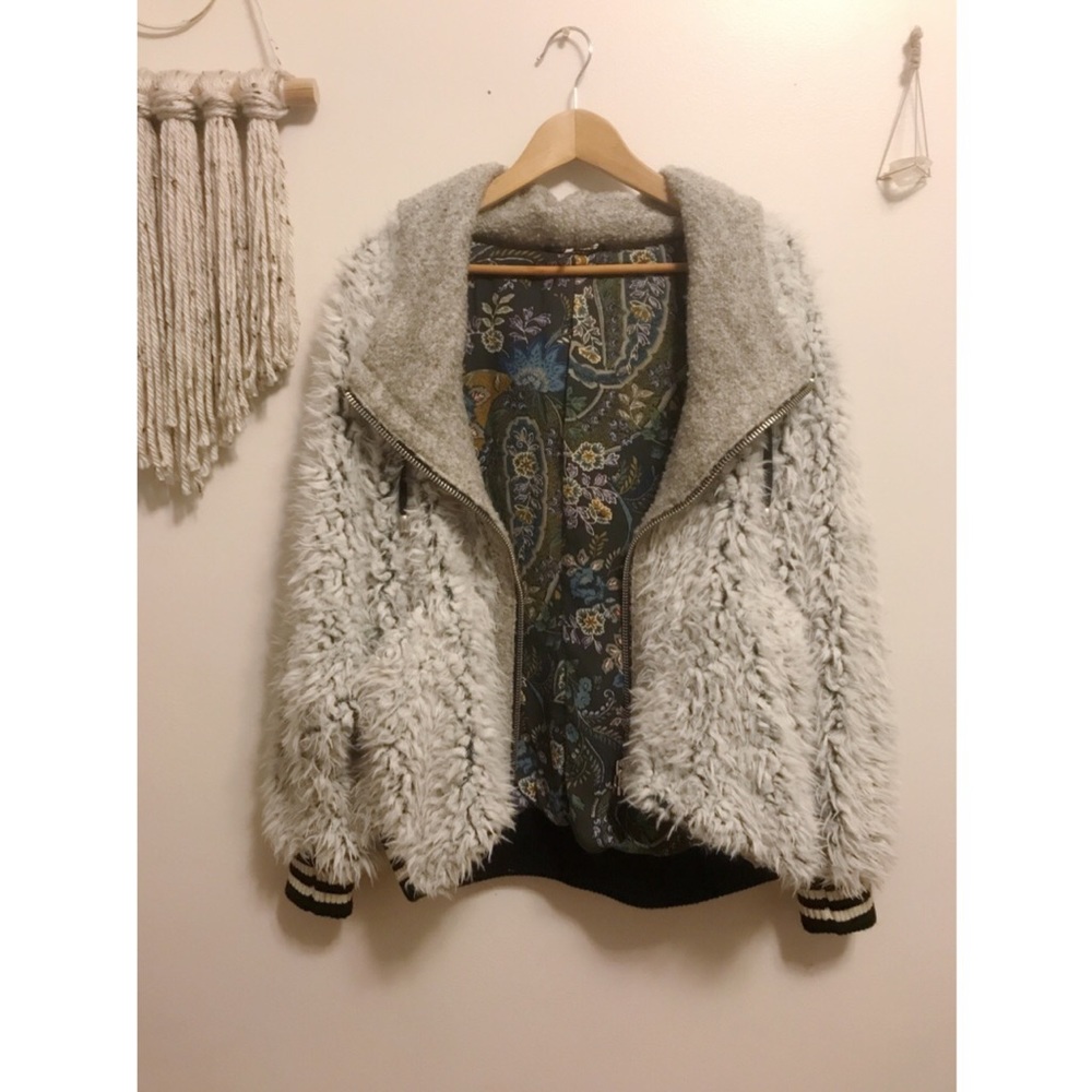 Free People fluffy dolman jacket